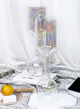 透明双头水晶钵七彩钵手工专业音钵音乐碗瑜伽冥想打击乐器手持钵