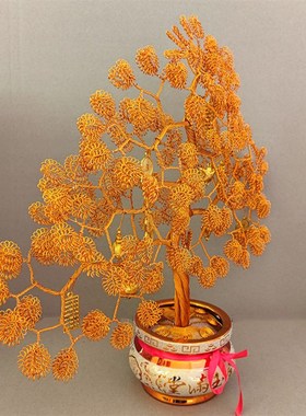 发财树招财树摆件金钱客厅办公酒柜玄关装饰品乔迁礼品开业礼物