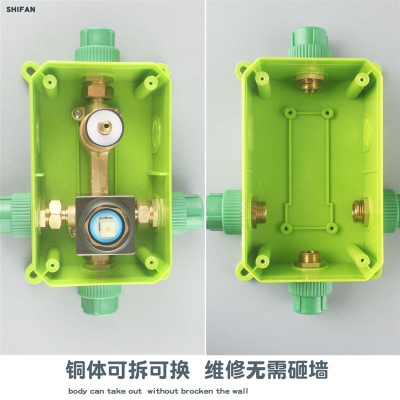 全铜暗装淋浴花洒套装 热熔入墙式预埋内嵌式淋浴花洒套装枪灰色,淘宝优惠券,粉丝福利购,淘宝优惠卷