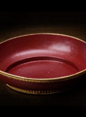 供修水供盘铜财神水现代室内家用碗陆七供水半鎏供具 尼泊尔金