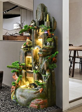 假山中式禅意流水喷泉开业x礼物礼品落地庭院阳台花园装饰摆件