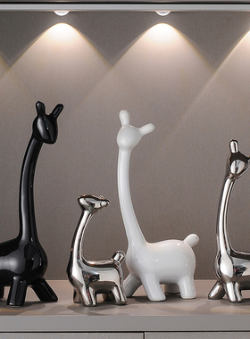 一家四口a小鹿轻奢高档高端大气高级感客厅电视柜酒柜家居装饰摆