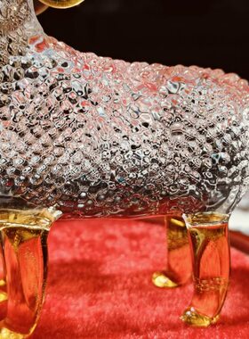 龙猪玻璃羊包邮蛇12鼠虎摆件狗生二工艺马水晶肖十免迷你猴鸡版牛