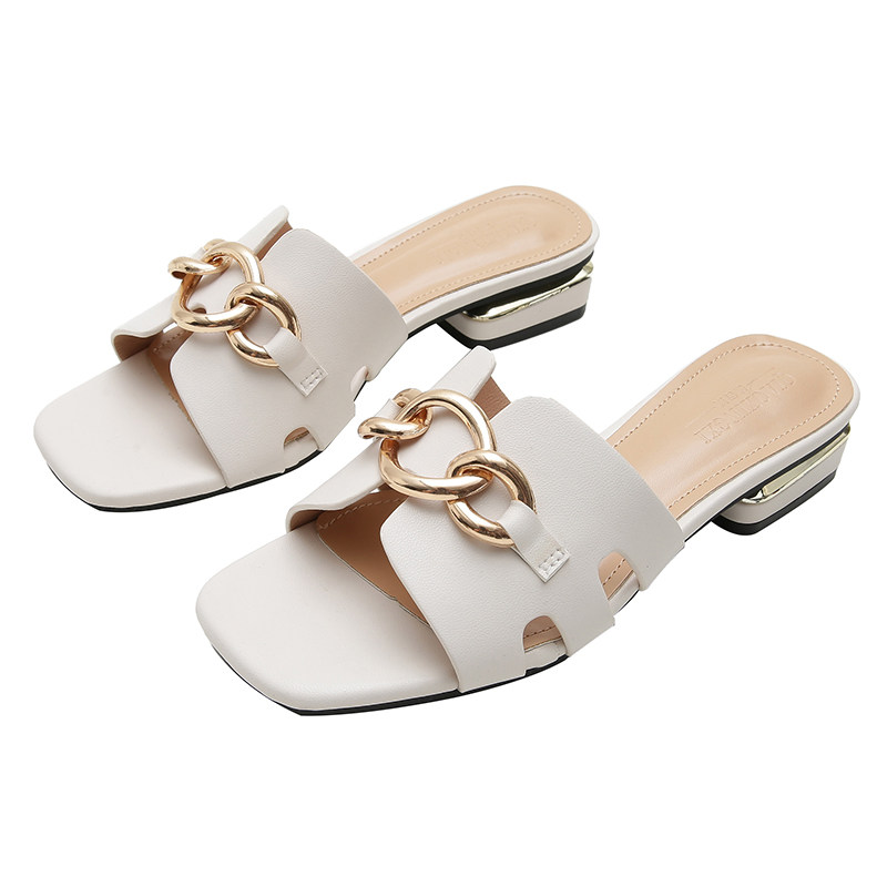 2021夏季新款外出拖鞋时尚百搭网红凉拖鞋女外穿粗跟大码41一43,淘宝优惠券,粉丝福利购,淘宝优惠卷