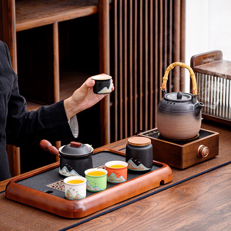 Ceramic dry boiling kettle, electric ceramic stove, tea boiler, tea boiler gift box, housewarming gift, customized LOGO new tea set