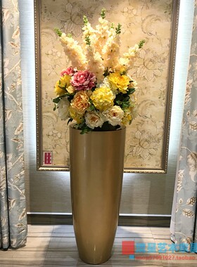 玻璃钢落地大花瓶仿真插花艺套装客厅酒J店商场欧式现代装饰品摆