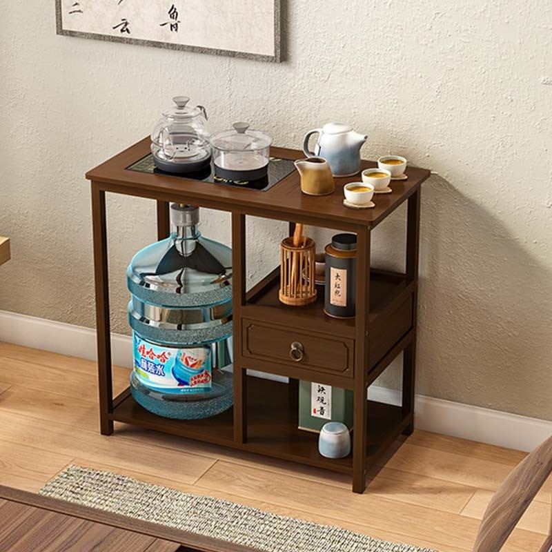 Mobile tea cart, small tea table, tea making household tea set, all-in-one Chinese living room tea tray, tea table, tea cabinet, tea table