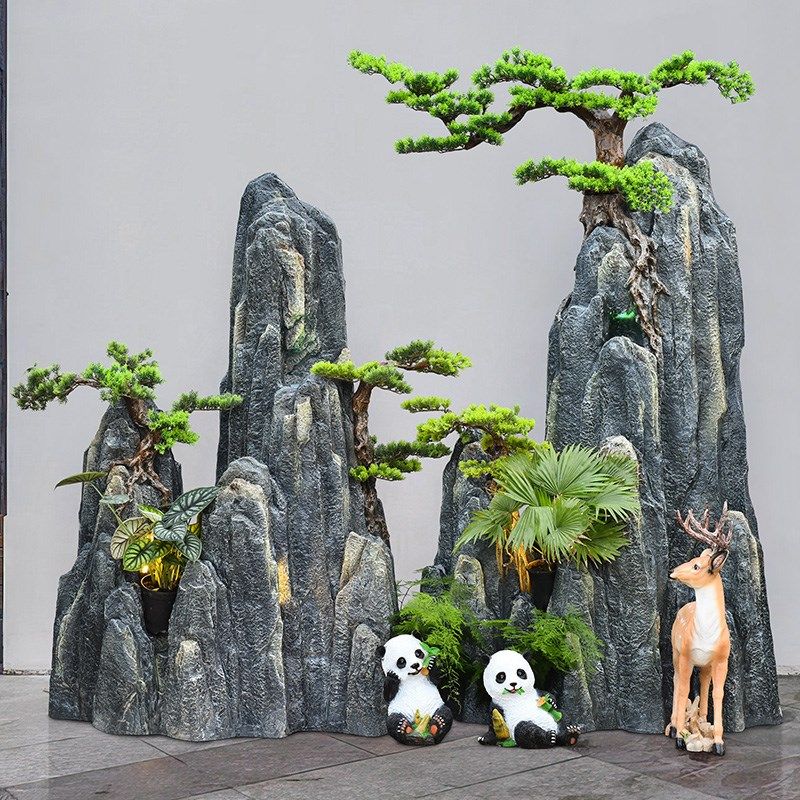 大型假山流水喷泉茶室内玄关店铺酒店公司大堂装饰招财造景观摆件,淘宝优惠券,粉丝福利购,淘宝优惠卷