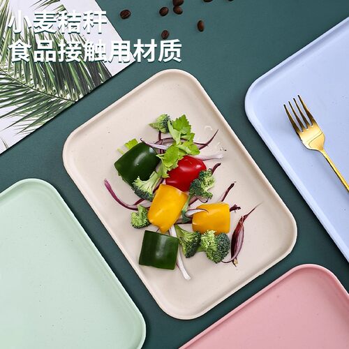 北欧ins托盘家用放茶杯水杯茶盘塑料客厅茶几杯子长方形水果餐盘 - 图3