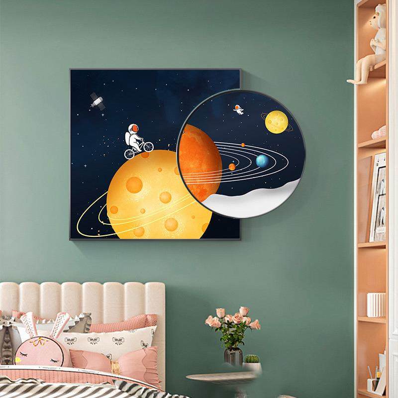 男孩女孩儿童房装饰画现代简约温馨卧室床头挂画北欧小清新叠加画,淘宝优惠券,粉丝福利购,淘宝优惠卷