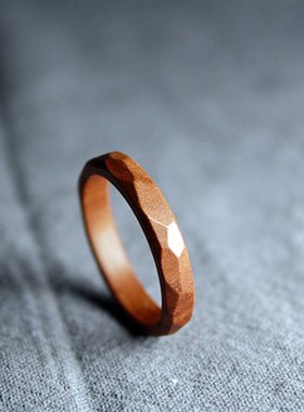 缘起藏墨小清新枣木n稳定木创意男女情侣戒指创意生日礼物手链跑