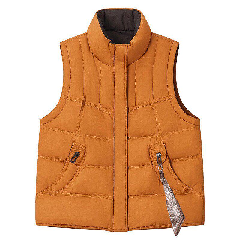 Temperament national standard down vest for women 2026 winter new fashion warm real shot women's short white duck vest
