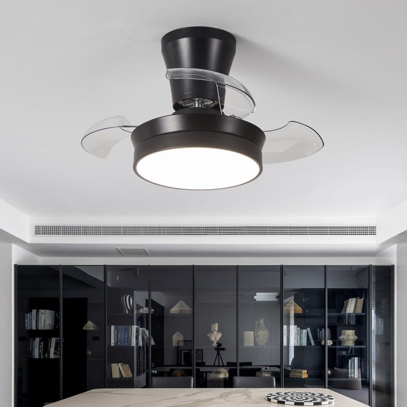 餐厅灯风扇灯北欧简约木纹超薄吊扇灯隐形静音护眼电扇一体吸顶灯,淘宝优惠券,粉丝福利购,淘宝优惠卷