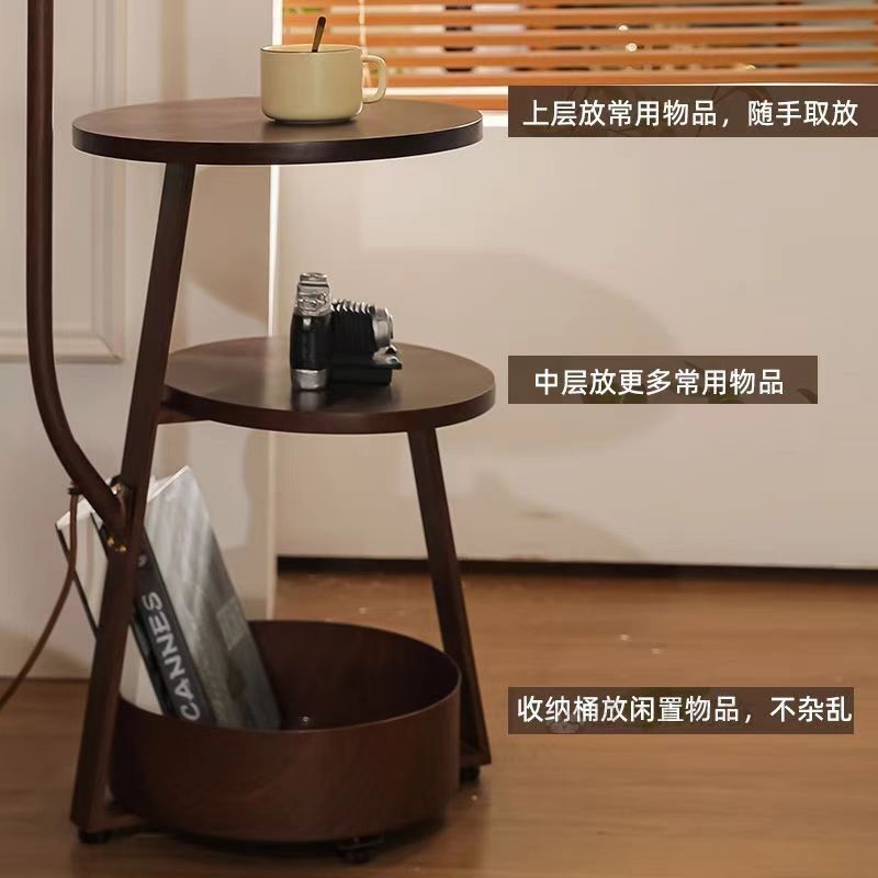 中古风客厅钓鱼落地灯沙发旁高级感卧室床头柜置物一体氛围感台灯,淘宝优惠券,粉丝福利购,淘宝优惠卷