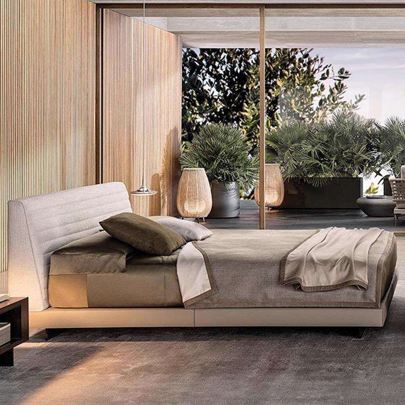 张家公子意式极简布艺罗杰悬浮床现代简约设计师小户型主卧双人床 - 图2