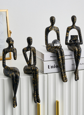 轻奢高档人物桌边摆件创r意现代家居客厅电视柜酒柜装饰品乔迁新