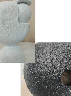 创意抽象现代极简黑白树脂摆件客E厅书房艺术感摆设软装家居饰品