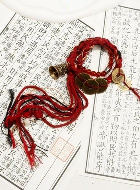 山鬼花钱手链新中式山鬼花钱编织手链女民族风小众设计情侣闺蜜