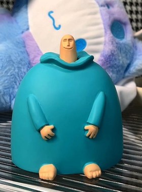 李子熟了蓝胖中指摆件女生送礼物男生朋友同事搞笑沙雕好玩的东西