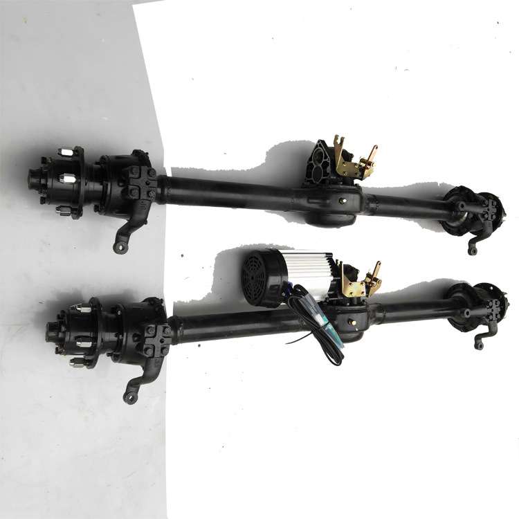 电动转向前驱载重桥工程后桥四驱底盘改装五孔传动轴液压制动车桥 - 图2