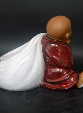 开业礼品摆件纯手工新款店铺摆设家居电视柜好运公仔湾石笔筒行