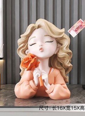 卡通女孩存钱罐家居装饰品u摆件轻奢电视酒柜桌面储蓄钱罐生日礼