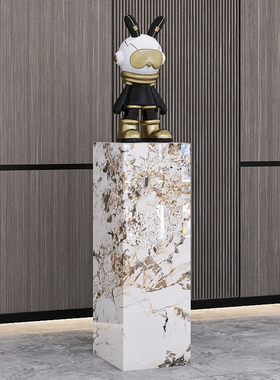 客厅玄关酒店会所展厅大理石雕塑摆件底座摆台Q工艺品装饰岩板基
