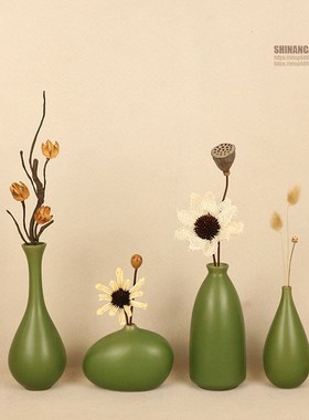 摆件客厅家居装饰品房o间玄关鞋柜展示架新中式复古陶瓷花瓶小摆