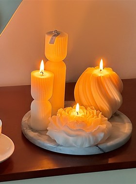 北欧简约风大理石托盘展示盘浴室洗手台K轻奢收纳盘圆形置物盘子