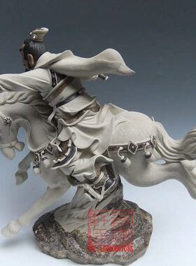 陶瓷工艺品 石湾公仔 三国 三英战吕布 刘备