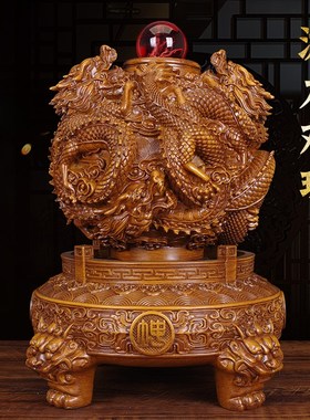 九转乾坤鼎摆件招财时来s运转客厅书房玄关老板桌办公室桌面工艺