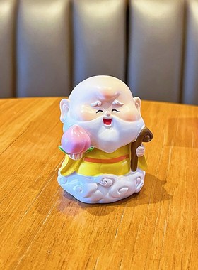 原创五路财神摆件可爱树脂福z禄寿公仔招财摆件创意家居桌面