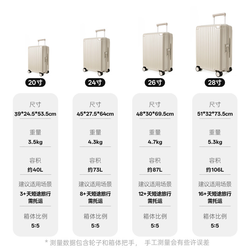 【禧物社】时空机2025新款女行李箱男大容量抗摔耐磨旅行箱20寸,淘宝优惠券,粉丝福利购,淘宝优惠卷