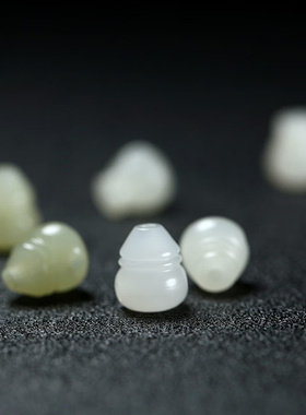 手工制作福禄寿玉石一体三通小吊坠DIY手工饰品手链配件挂件带证