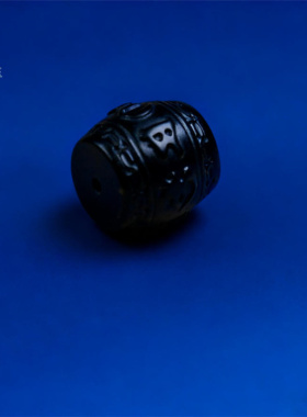 手工制作新疆和田玉桶珠六字真言散珠DIY配饰项链手串链配件证书