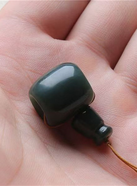 手工制作新疆和田玉黑青玉三通通用款式三通DIY手链配件文玩配珠