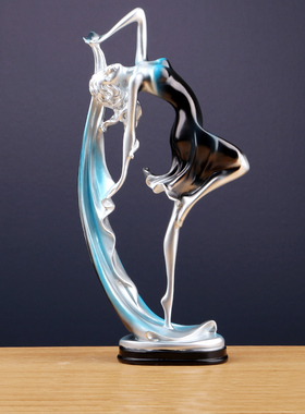 北欧摆件现代简约家居办公室装饰品摆设J树脂海洋蓝天鹅工艺品摆