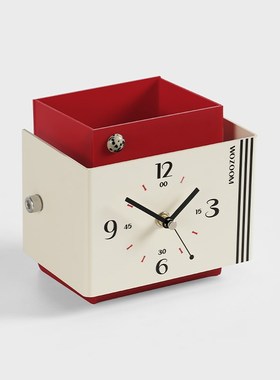 Mandeldia入户玄关摆件客厅桌面座钟办公桌创意储物时钟装饰品