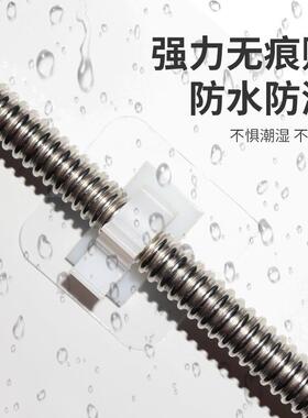 管子固定卡扣自粘式水管固定免打孔管卡子免打孔墙上支架四分管卡