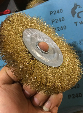 加硬125平型钢丝轮 磨光机钢丝刷 打磨轮 除锈 木头打毛刺拉丝