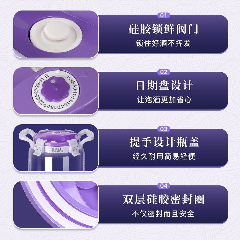 泡酒专用酒瓶青梅露罐子果酒罐泡果酒密封杨梅酒空瓶泡酒玻璃容器,淘宝优惠券,粉丝福利购,淘宝优惠卷