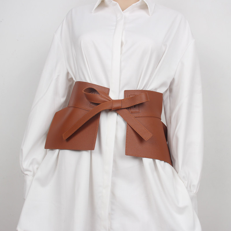 打结超宽腰带女系带皮裙时尚装饰皮裤绑带腰封连衣裙百搭配饰皮带,淘宝优惠券,粉丝福利购,淘宝优惠卷