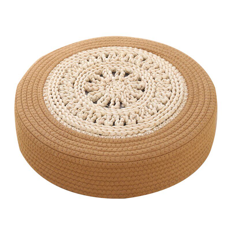 Corn husk bay window futon cushion ground straw Japanese meditation cushion balcony futon mat tatami straw mat