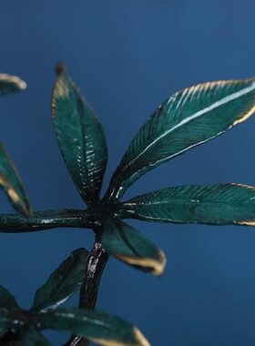 店铺礼品招财摆件家用客厅玄关装饰发财树全铜办公室聚宝盆摇钱树