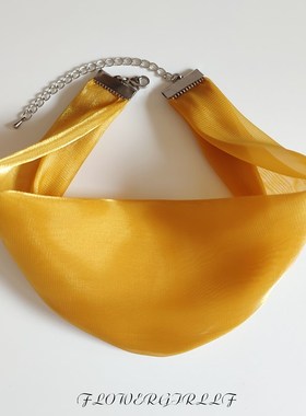 宽边颈带纯色百搭遮颈纹脖子饰品挡E疤痕颈部装饰脖链护脖颈饰脖