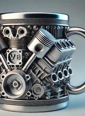 跨境亚马逊创意EnginesStainless Steel Cup机械发动机引擎马克杯