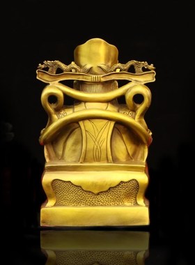 纯铜财神爷财星高照手托聚宝盆供奉铜像摆件室内客厅神像摆放用品