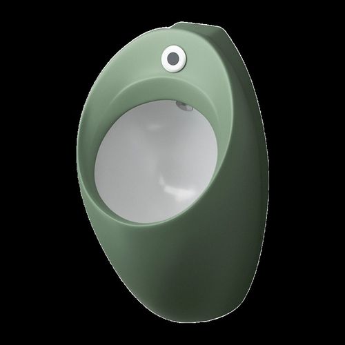 绿色陶瓷小便斗自动一体s感应式挂墙式酒店男士卫生间壁挂小便池 - 图3