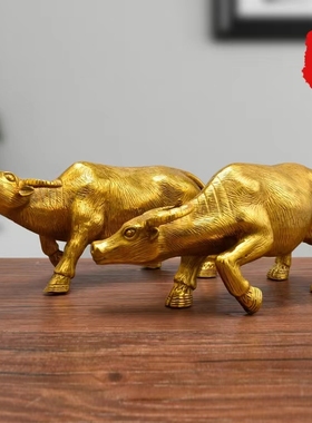 纯铜水牛铜牛摆件生肖牛牛气冲天好运家居M办公室装饰乔迁可以礼