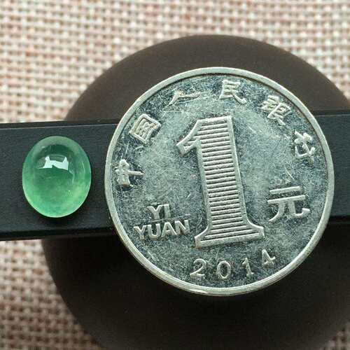 傅小姐翡翠冰绿蛋面水润冰透饱满圆润镶嵌 - 图3